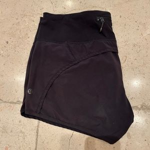Lululemon Run Times Short 4" Black Size 8